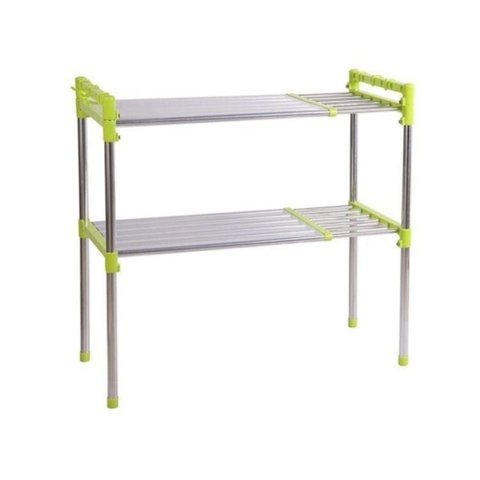 Prateleira Inox Ajustável Multiuso para Cozinha e Banheiro