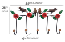 Ver imagem 2 de Lindo Cabide Decorativo com Flores de Ferro Ideal para Ambiente Rustico Libertas Rosas Artesanato Ro