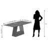 Mesa para Sala de Jantar 6 Lugares com Tampo de Vidro 180cm Alana Cimol - 4