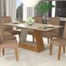 Mesa para Sala de Jantar 6 Lugares com Tampo de Vidro 180cm Alana Cimol - 3