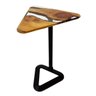 Mesa Lateral de Apoio Triangular - Madeira e Resina - Topázio T46002 - 60 cm - 1