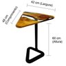 Mesa Lateral de Apoio Triangular - Madeira e Resina - Topázio T46002 - 60 cm - 3