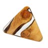 Mesa Lateral de Apoio Triangular - Madeira e Resina - Topázio T46002 - 60 cm - 2