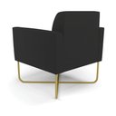 Ver imagem 6 de Poltrona Base X Industrial Dourado Marisa Veludo D03 - D\'rossi Cor Preto
