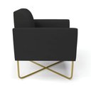 Ver imagem 5 de Poltrona Base X Industrial Dourado Marisa Veludo D03 - D\'rossi Cor Preto