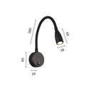 Ver imagem 2 de Arandela Astraled Megrez Led com Interruptor Bivolt Preto Ad-4055