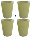Ver mais imagens de Kit 4 Vaso Planta 50x40 Redondo Cônico Polietileno BGPLASTICOS CORES VARIADAS