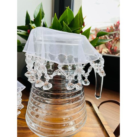 Cobre Jarra Transparente Diamante 20cm