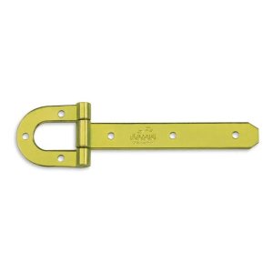 Dobradiça Ferradura N-3 30cm Porteira Portão Porta Dourado