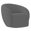 Ver imagem 4 de Sofá 3 Lugares Living 180cm e 1 Poltrona Giratória Garbin K04 Bouclê Cinza - Mpozenato