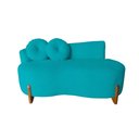 Ver imagem 1 de Namoradeira Lounge Bouclé com 2 Almofadas 150 Cm ? Design Moderno e Confortável