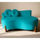 Ver imagem 2 de Namoradeira Lounge Bouclé com 2 Almofadas 150 Cm ? Design Moderno e Confortável