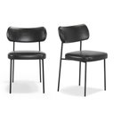 Ver imagem 1 de Kit 2 Cadeiras de Jantar Stela Couro Sintetíco Preto - Belliv Decor