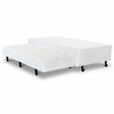 Ver imagem 1 de Cama Box Base Solteiro com Auxiliar Semi Ortopedica Poliester:branco