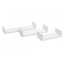 Ver imagem 2 de Prateleira Livros 60 x 15 cm Kit 3 Peças em MDF Branco Eví Decor