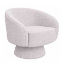 Ver imagem 2 de Kit Poltrona Decorativa Solis com Puff Bouclé Cinza - Sallar Home