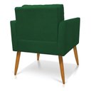 Ver imagem 5 de Kit 2 Poltronas Aline Suede Verde Pés Palito Castanho - D’Rossi