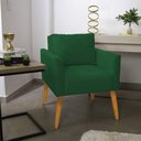 Ver mais imagens de Kit 2 Poltronas Aline Suede Verde Pés Palito Castanho - D’Rossi