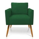 Ver imagem 7 de Kit 2 Poltronas Aline Suede Verde Pés Palito Castanho - D’Rossi
