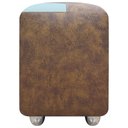 Ver imagem 7 de Kit 2 Puffs Decorativos Quadrado Urban - Peroba-bege Corino