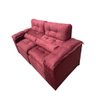 Sofá Retrátil e Reclinável com Pillow Nos Braços Suede Vinho 2 Metros - 4