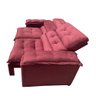 Sofá Retrátil e Reclinável com Pillow Nos Braços Suede Vinho 2 Metros - 2