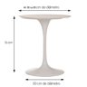Base de Mesa Saarinen de Jantar Redonda em Alumínio - Tampos de 80 até 124cm - Base Preta - Mármore - 2