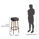 Ver imagem 5 de Kit 2 Banquetas Dubai 70cm Couríssimo Preto - Salaone