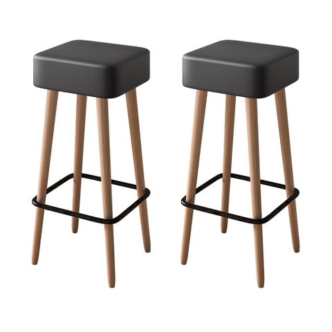 Kit 2 Banquetas Dubai 70cm Couríssimo Preto - Salaone