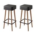 Ver imagem 1 de Kit 2 Banquetas Dubai 70cm Couríssimo Preto - Salaone