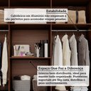 Ver mais imagens de Guarda-Roupa Casal 7 Portas 5 Gavetas com Pés 192cm 100% MDF Coimbra Espresso Móveis Marrom/Jequitiba