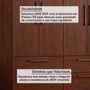 Ver imagem 5 de Guarda-Roupa Casal 7 Portas 5 Gavetas com Pés 192cm 100% MDF Coimbra Espresso Móveis Marrom/Jequitiba