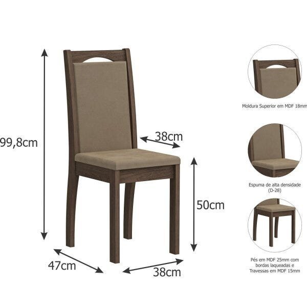 Kit 2 Cadeiras Lívia Espresso Móveis - 2