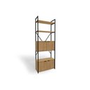 Ver imagem 3 de Estante Alta Estilo Industrial Kappesberg LI018 Cor Canela e Preto