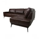 Ver imagem 2 de Sofá de Couro Rubi 2 Lugares com Chaise Direita Soft Tabaco - Mempra Design