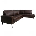 Ver imagem 3 de Sofá de Couro Rubi 2 Lugares com Chaise Direita Soft Tabaco - Mempra Design