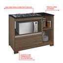 Ver imagem 3 de BALCÃO PARA FOGÃO COOKTOP 5 BOCAS NOTÁVEL - Nogal Trend/Granito