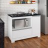 Balcão para Fogão Cooktop 5 Bocas Notável - Branco/Granito - 2