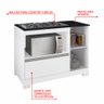 Balcão para Fogão Cooktop 5 Bocas Notável - Branco/Granito - 4