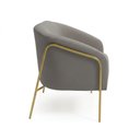 Ver imagem 5 de Sofá 2 Lugares Namoradeira Stella Base Industrial Alta Dourada Suede Grafite D03 - D’Rossi