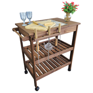 Carrinho Gourmet Mesa Churrasco Churrasqueira Madeira Maciça Pinus Multiuso Auxiliar Vintage Retro