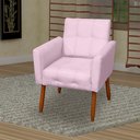 Ver imagem 2 de Poltrona Stella Suede Rosa Bebê