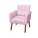 Ver imagem 1 de Poltrona Stella Suede Rosa Bebê
