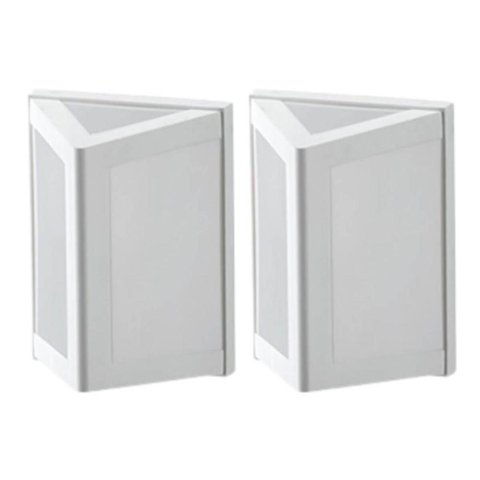 Kit 2 Arandelas de Parede Muro Triangulares Branco Lente Leitosa E27 Dital 