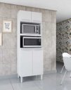 Ver imagem 1 de ARMÁRIO DE COZINHA 4 PORTAS KIT TORRE QUENTE MÓVEIS PARANÁ - Branco