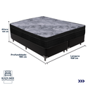 Ver imagem 3 de Cama Box e Colchão Airtech Pampa Molas Ensacadas Queen Ortobom: Preto