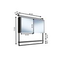 Ver imagem 3 de Armário Espelheira para Banheiro 80cm com 1 Prateleira Externa e Toalheiro Estilo Industrial P1043 G