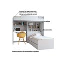 Ver imagem 5 de Treliche Office Teen (3 Camas+ Escrivaninha+Baú+Nicho+Prateleiras) Branco - Santos Andirá