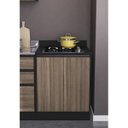 Ver imagem 1 de Balcão para Cooktop 2 Bocas Mali 2 Portas - Preto/Castanho