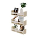 Ver imagem 2 de Kit 3 Prateleiras Porta Objetos Bege Claro 50 X 12cm Suporte Invisivel